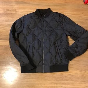 COPY - Uniqlo men’s quilted bomber jacket. Cuffed. Black. Small. Down jacket